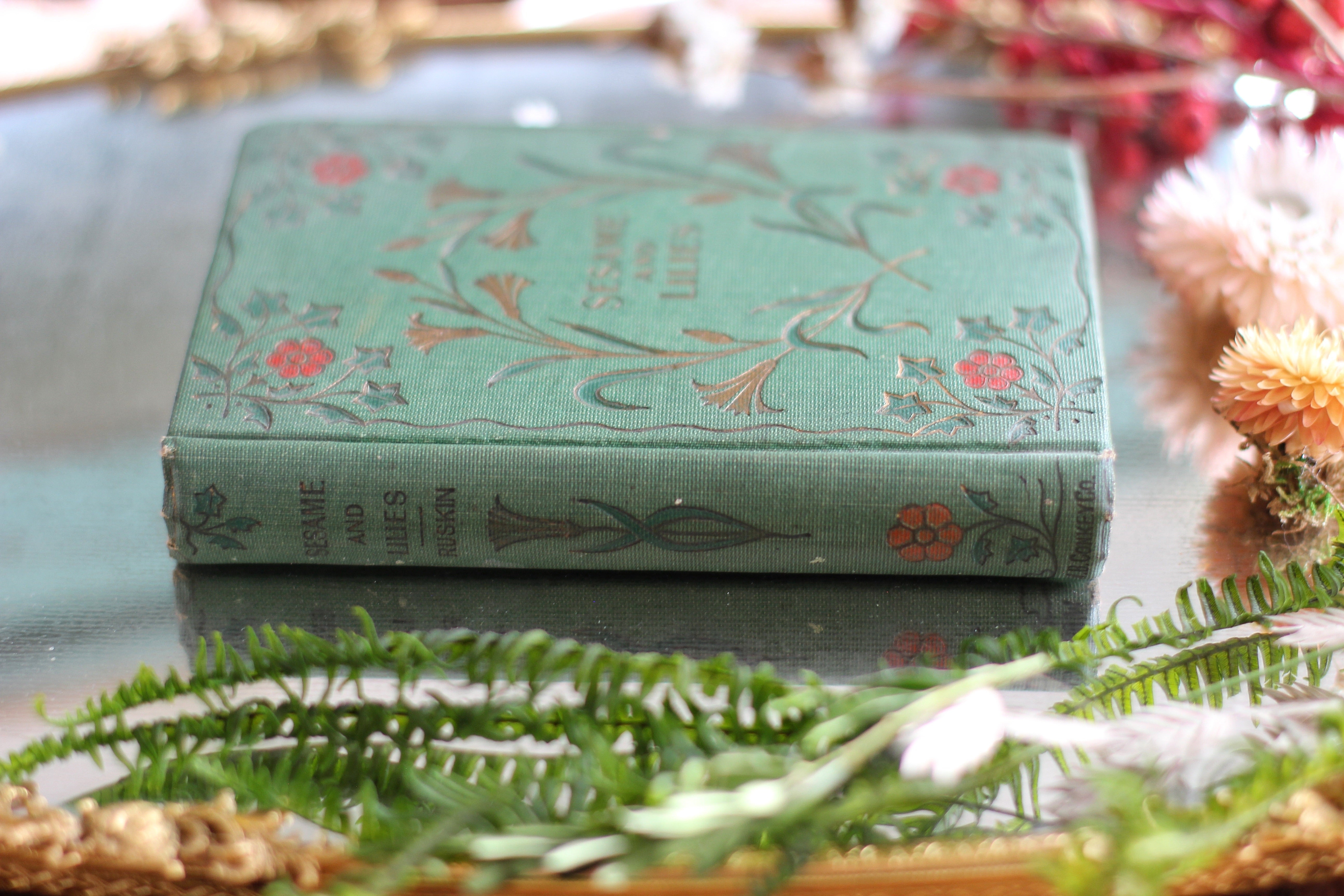 Antique Floral Victorian Book - Sesame And Lilies By John Ruskin | 1900