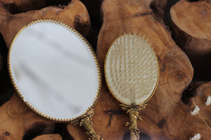 Antique Etched Roses Vanity Set
