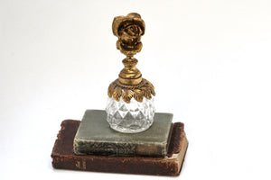 Antique Tall Floral Perfume Bottle