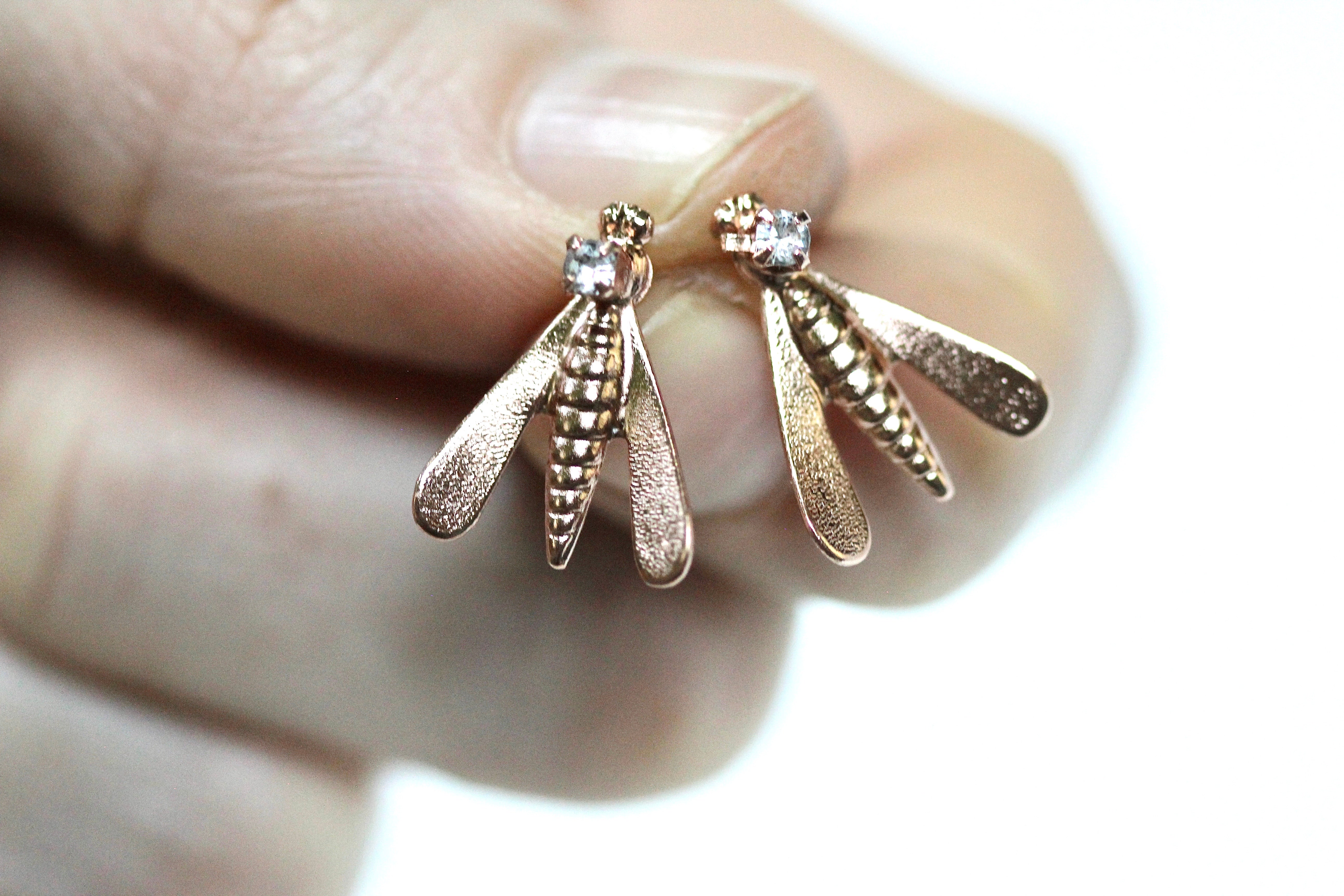 Preorder* Tiny Bee Earrings