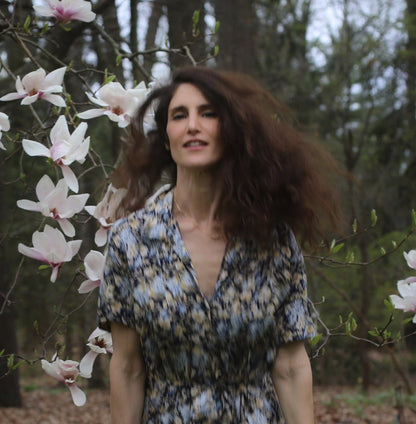 Vintage Floral Navy Laura Ashley Dress