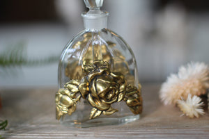 Antique Crystal Filigree Collar Perfume Bottle
