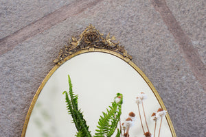 Antique Floral Birds Mirror Tray