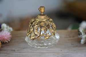 Antique Floral Roses Perfume Bottle