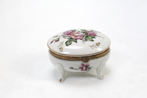 Antique Floral Porcelain Trinket