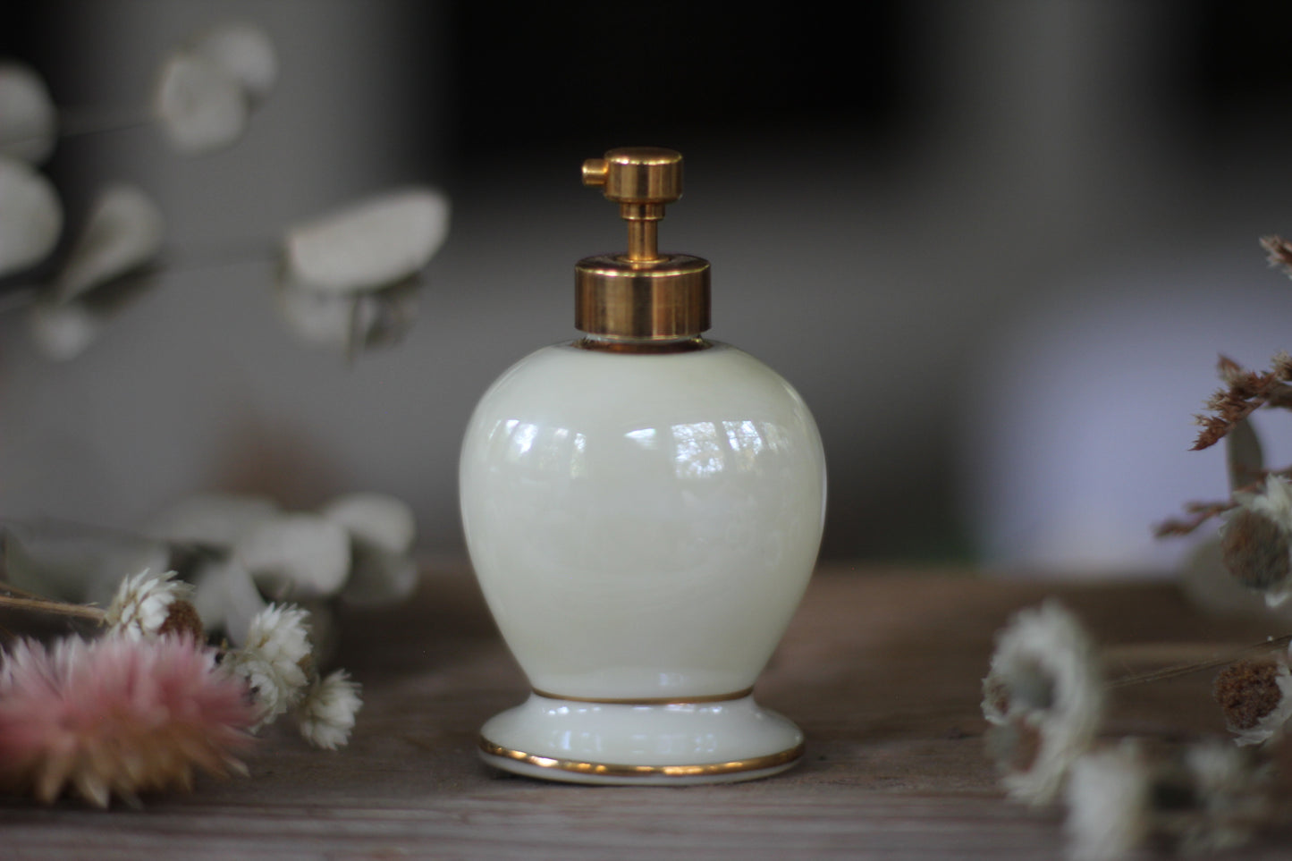 Antique Floral Porcelain Perfume Bottle