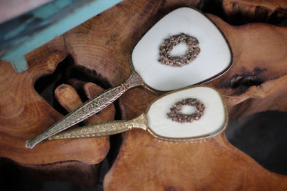 Antique Floral Wreath Vanity Set