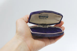 Antique Purple Velvet Bracelet Display Box