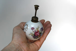 Vintage Floral Porcelain Perfume Bottle