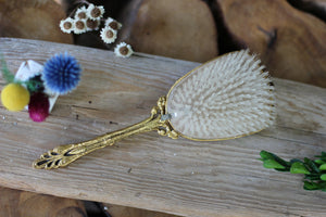 Antique Gold Roses Hair Brush