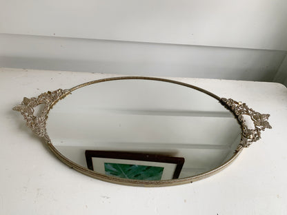 Antique Butterflies Mirror Tray