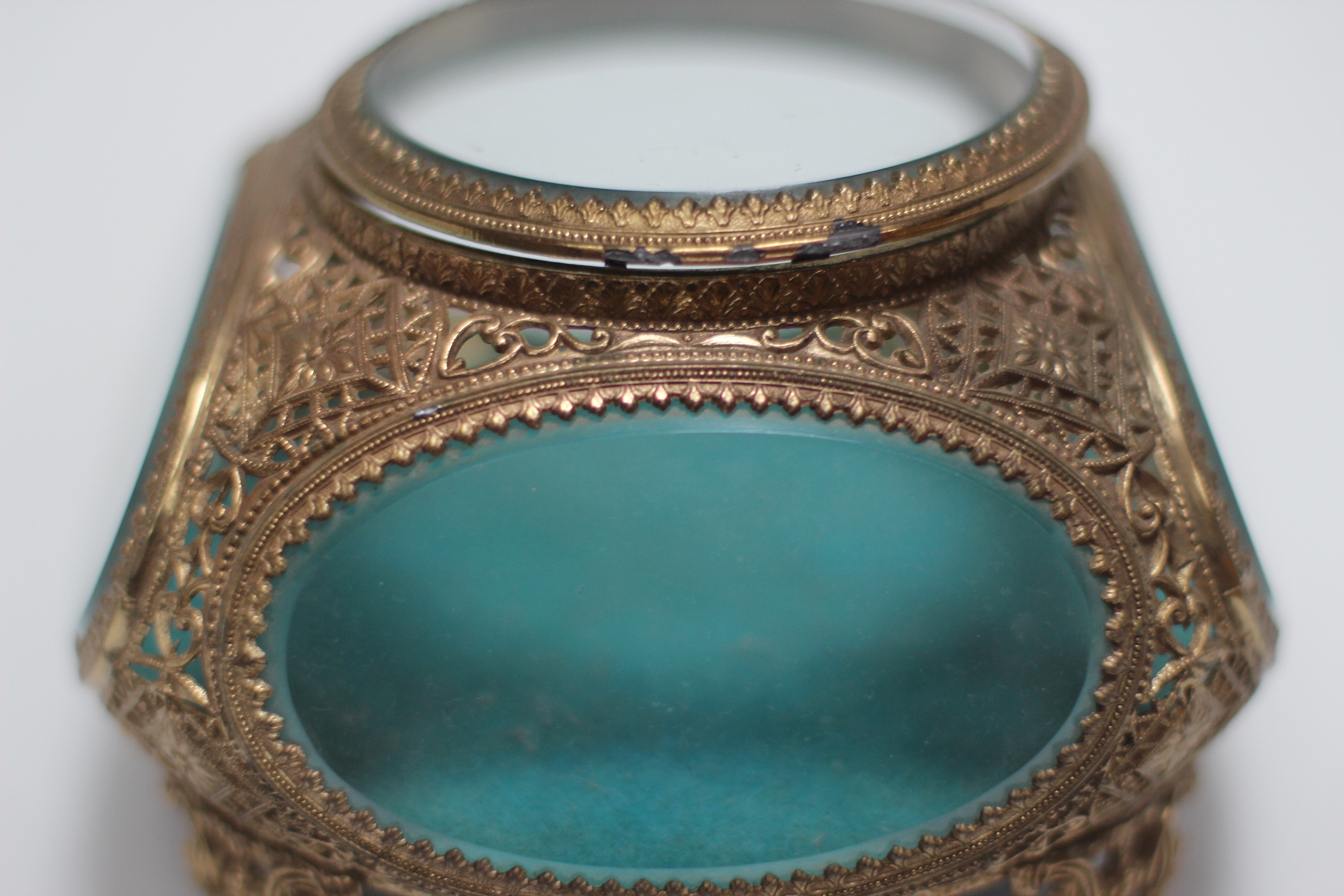 Antique Turquoise Jewelry Box