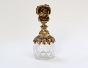 Antique Tall Floral Perfume Bottle