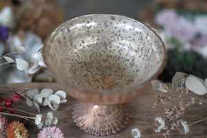 Vintage Distressed Glass Wedding Decor Vase Dish