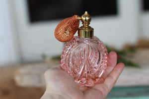 Antique Pink Atomizer Perfume Bottle