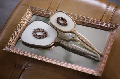 Antique Floral Wreath Vanity Set