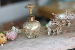 Antique Crackled Gold Automizer Perfume Bottle