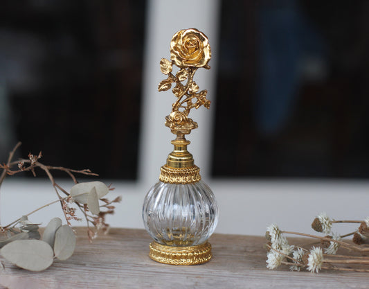 Antique Stylebuilt Tall Rose Perfume Bottle