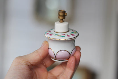 Antique Tulips Floral Porcelain Perfume Bottle