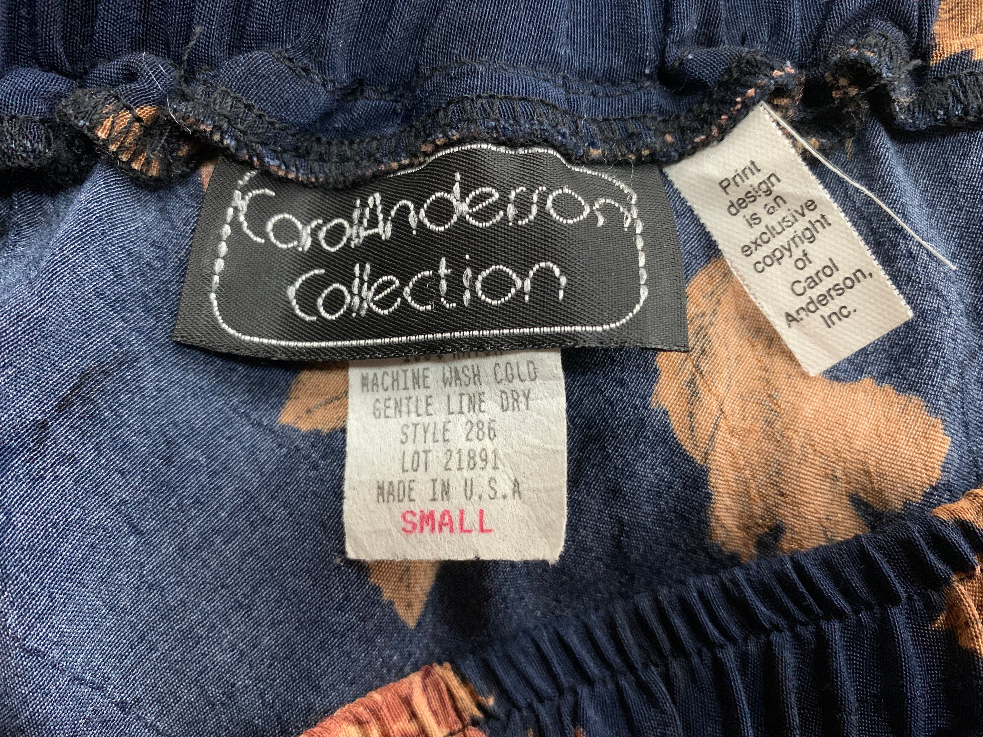 Vintage Floral Navy Carol Anderson Skirt