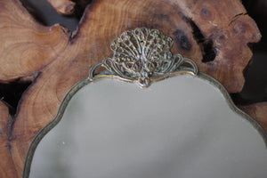 Antique Oxidized Filigree Mirror Tray