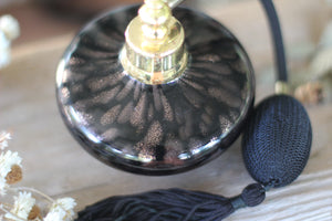 Antique Black Bronze Murano Long Automizer Perfume Bottle