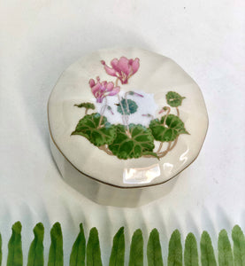Vintage Otagiri Cyclamen Porcelain Trinket