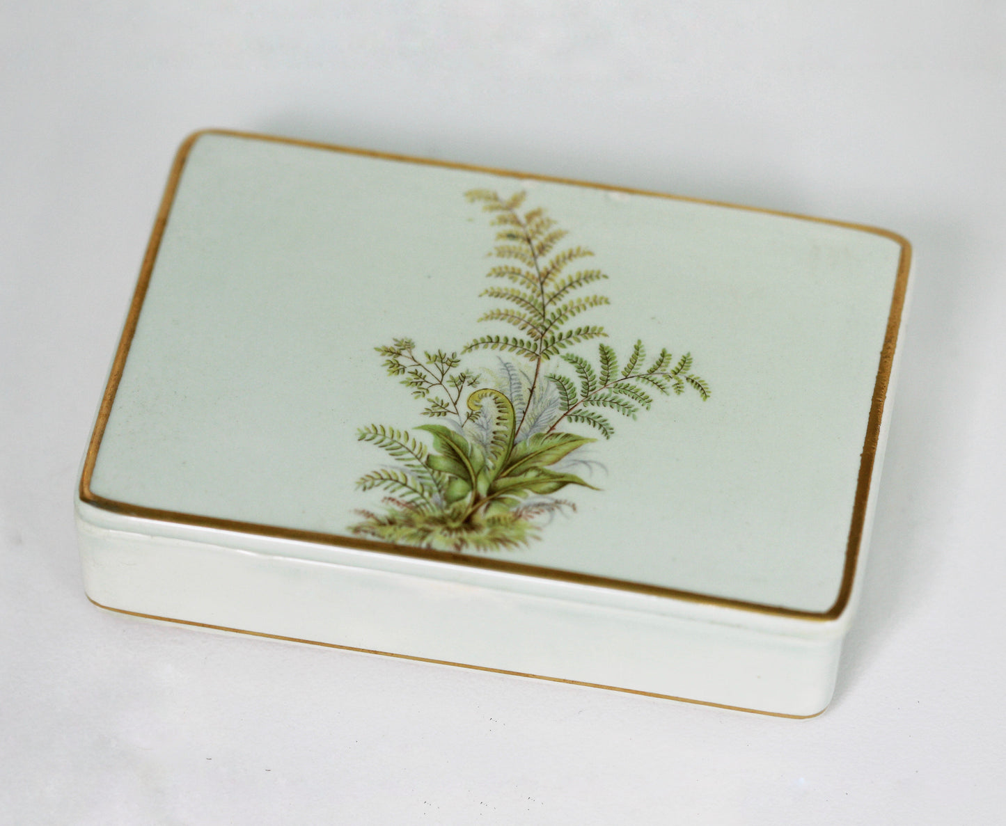 Vintage Fern Porcelain Trinket
