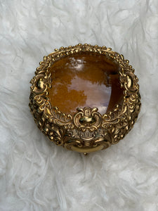 Antique Gold Gilt Jewelry Box