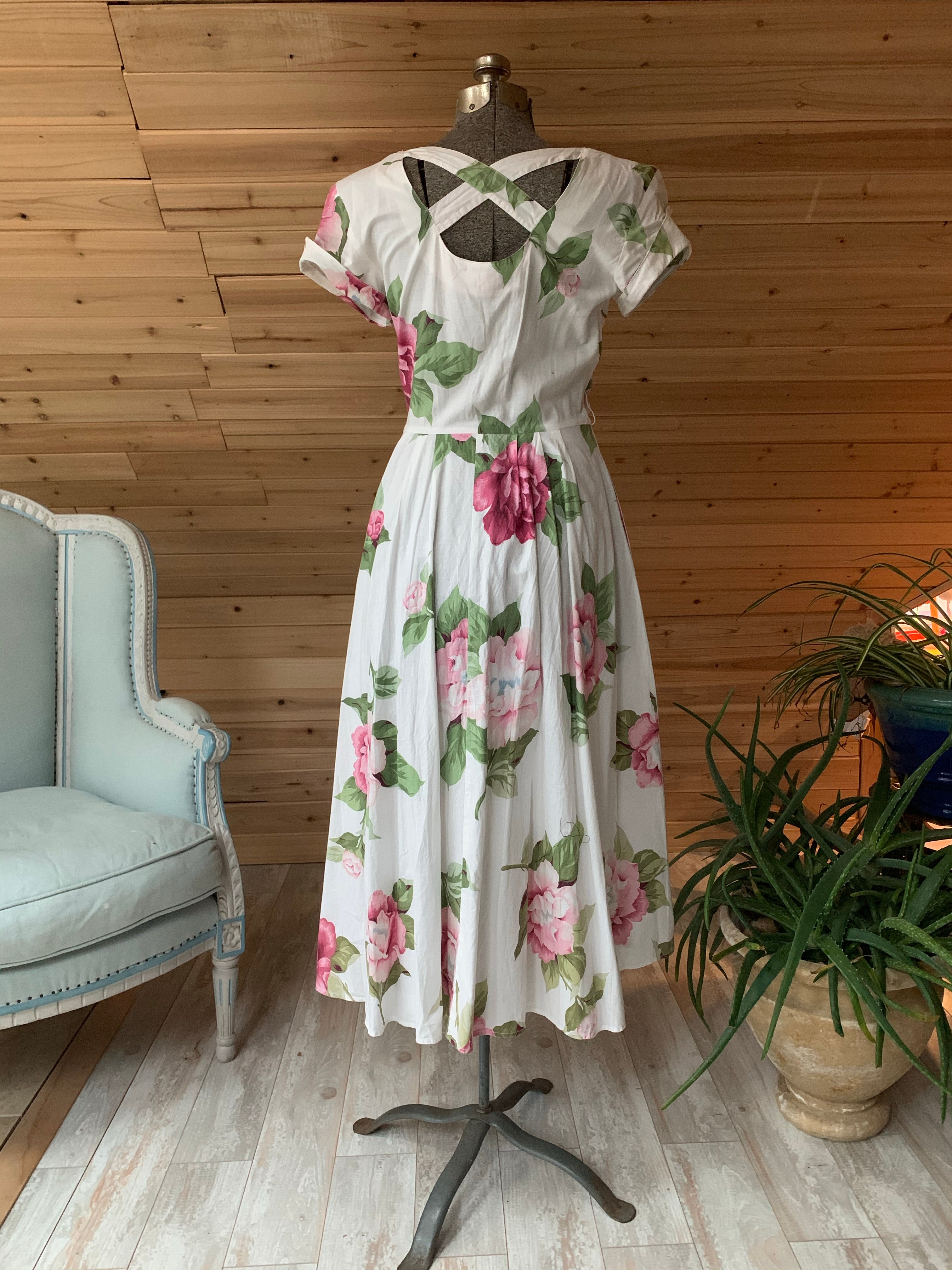 Vintage Floral Carol Anderson Summer Dress