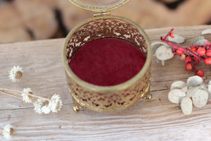 Vintage Rounded Floral Dogwood Jewelry Box
