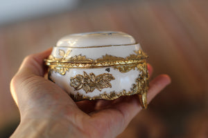 Antique Blue Flowers Jewelry Box