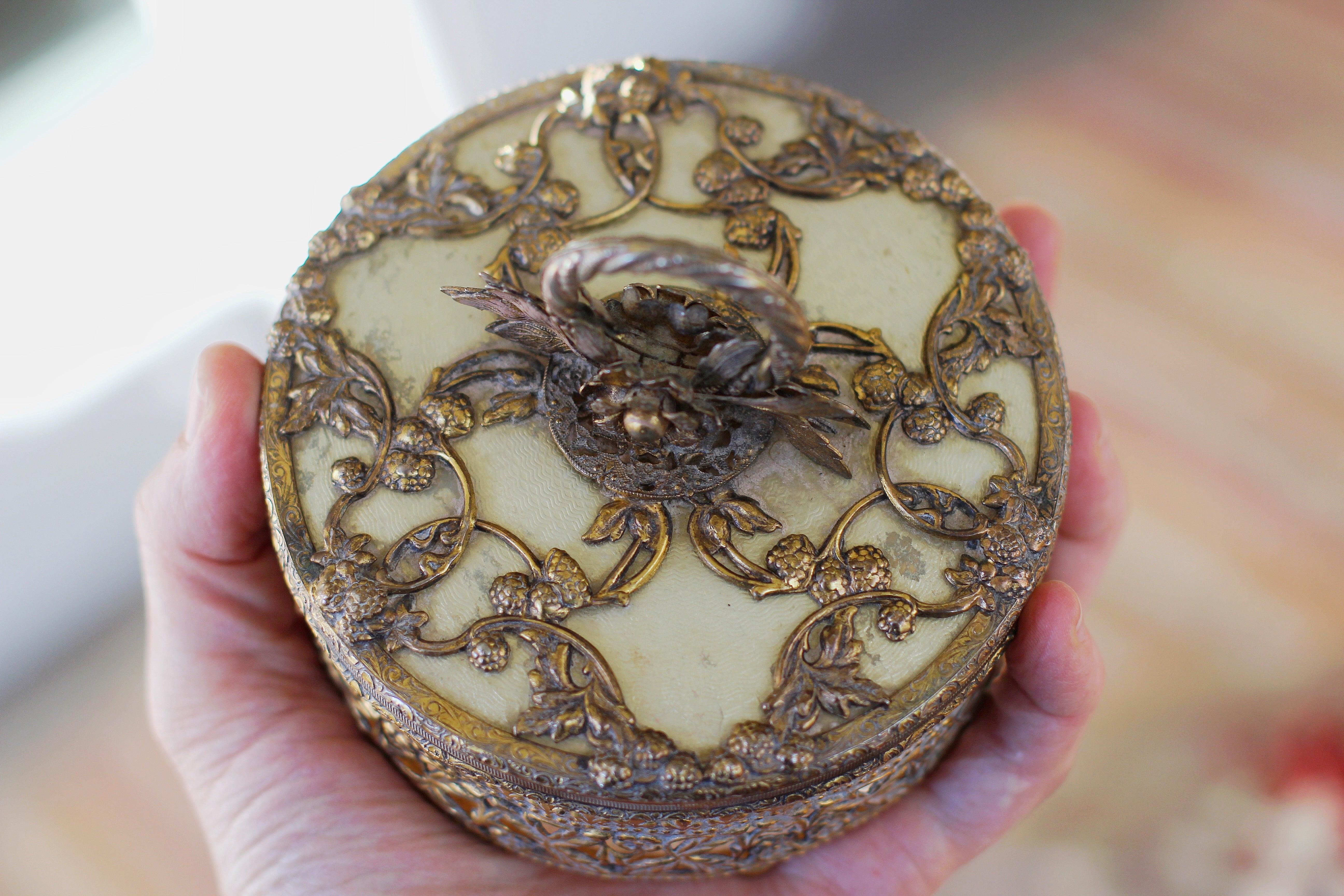 Vintage Floral Jar