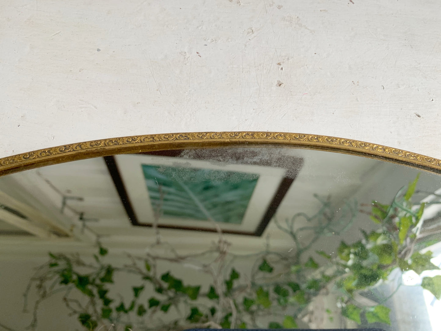 Floral Antique Mirror Tray