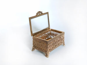 Vintage Lace Bronze Jewelry Box