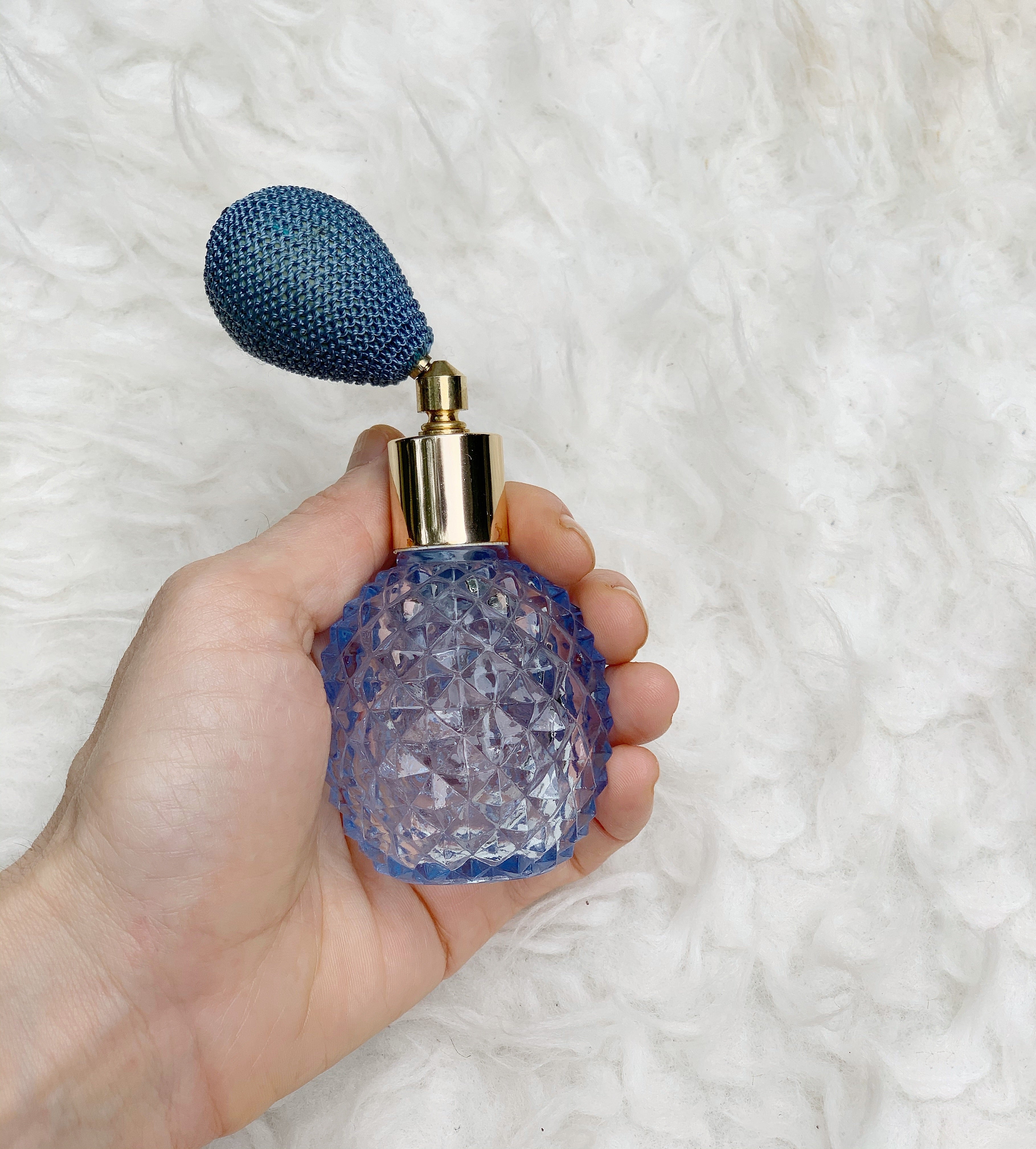 Antique Blue Automizer Perfume Bottle