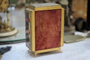 Antique 3 Tiers French Filigree Jewelry Music Box