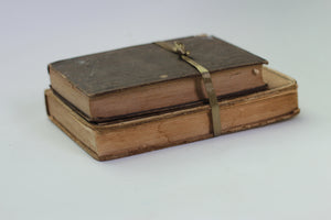 Two Antique Books Hardback Brown Colors