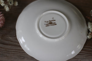 Vintage Mint Gold Floral Royal Stafford Tea Cup Set