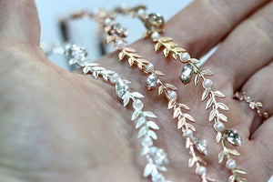 Preorder*** Juliette Leaves, Pearls & Crystals Wreath