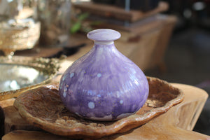 Hand Made Purple / Lavender Pottery Flask