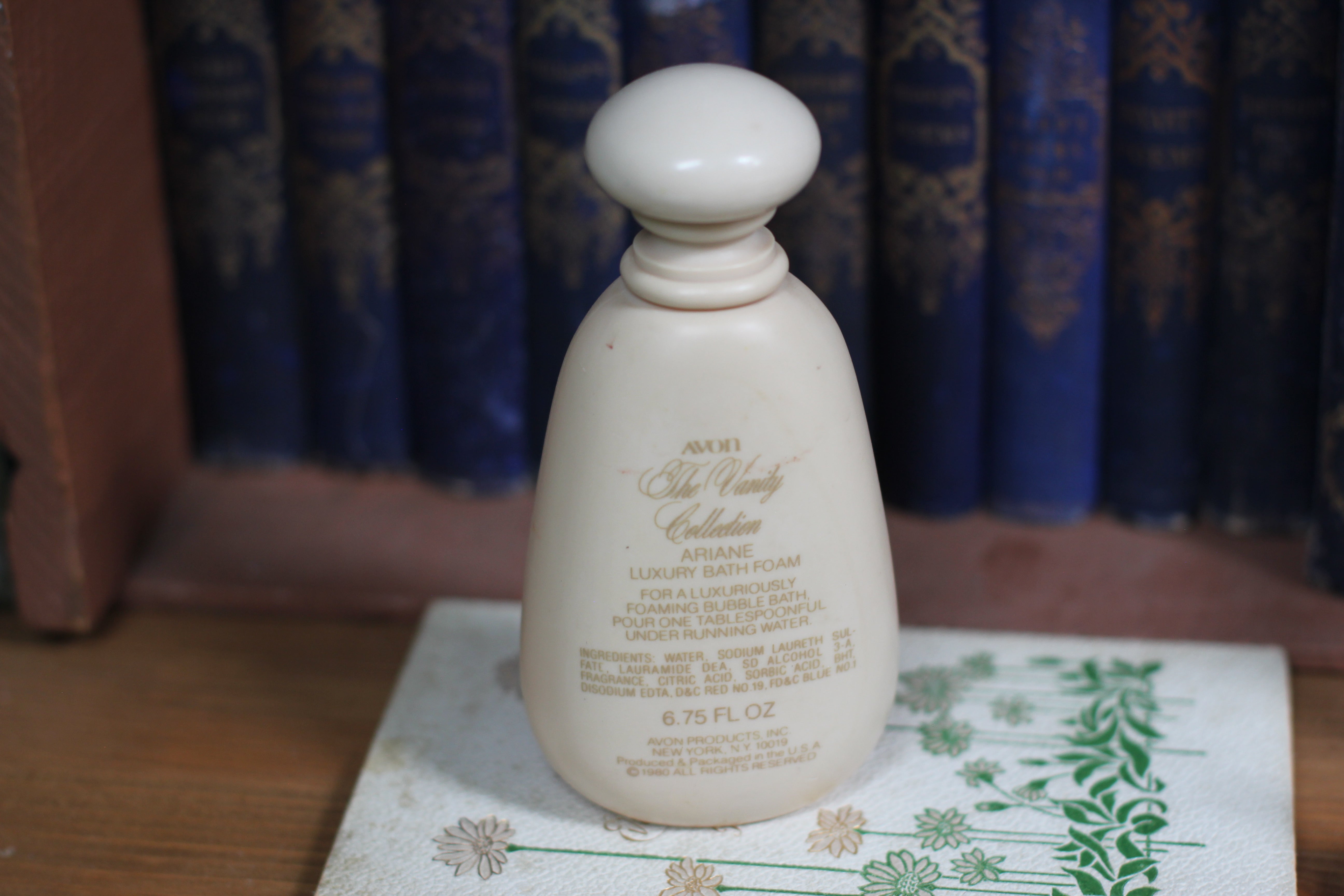 Vintage Avon Yellow Roses Bottle