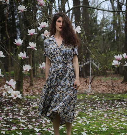 Vintage Floral Navy Laura Ashley Dress