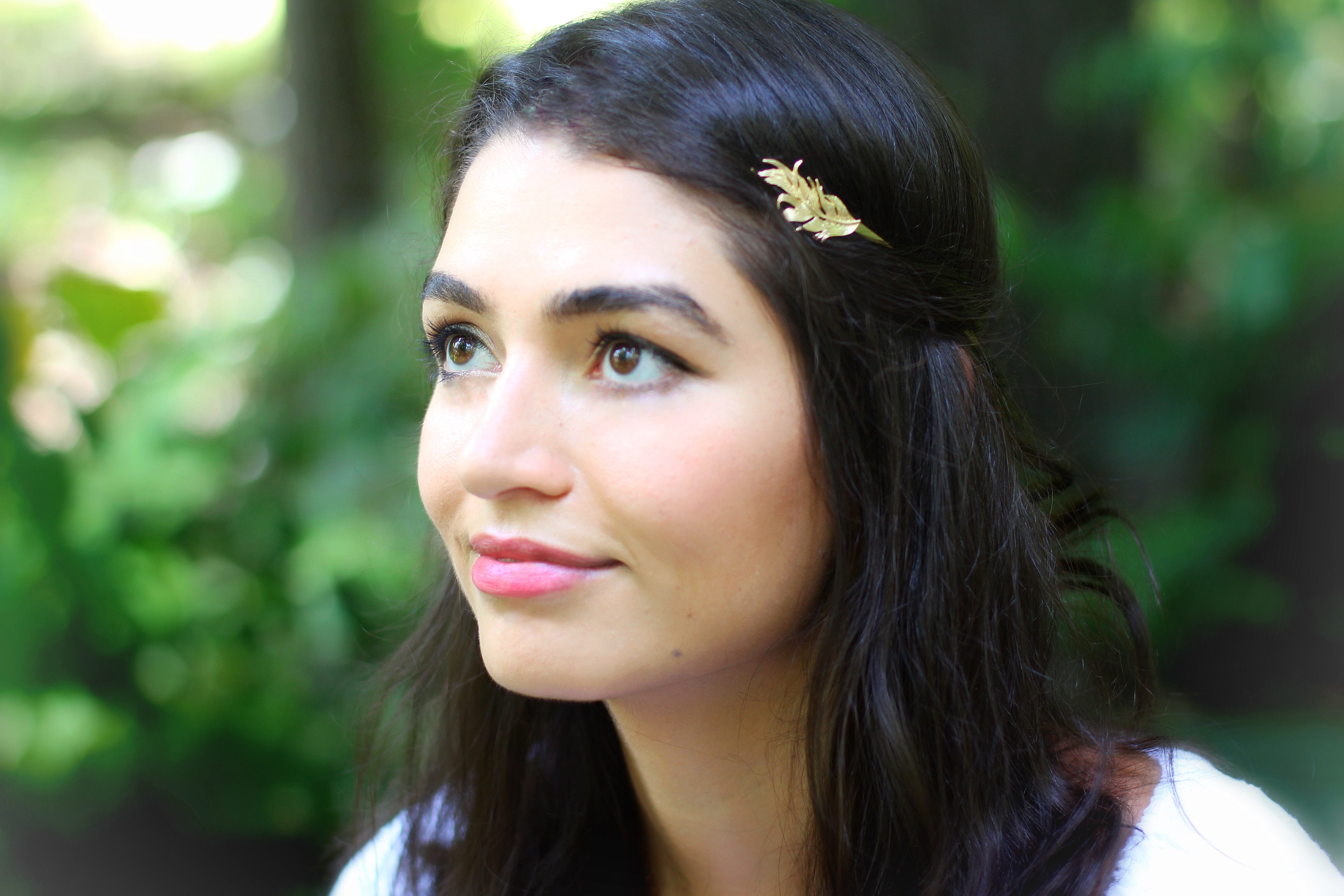 Swirly Feather Goddess Crown