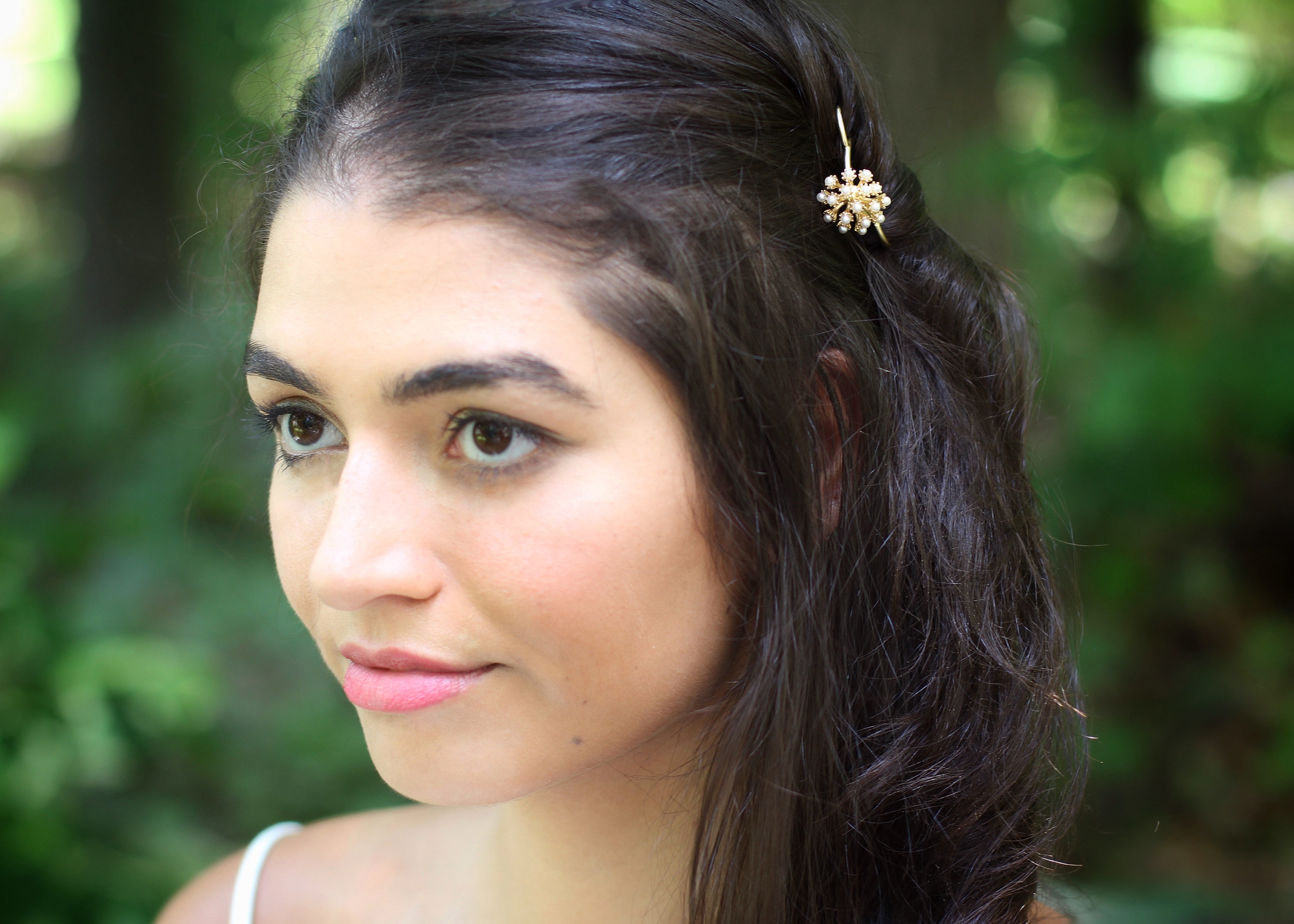 Dandelion Pearls Cluster Hair Prong