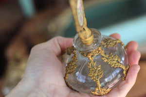 Antique Floral Perfume Bottle