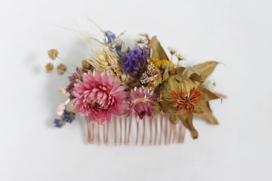 Pre-Order * Summertime Dried Flowers Hair Comb