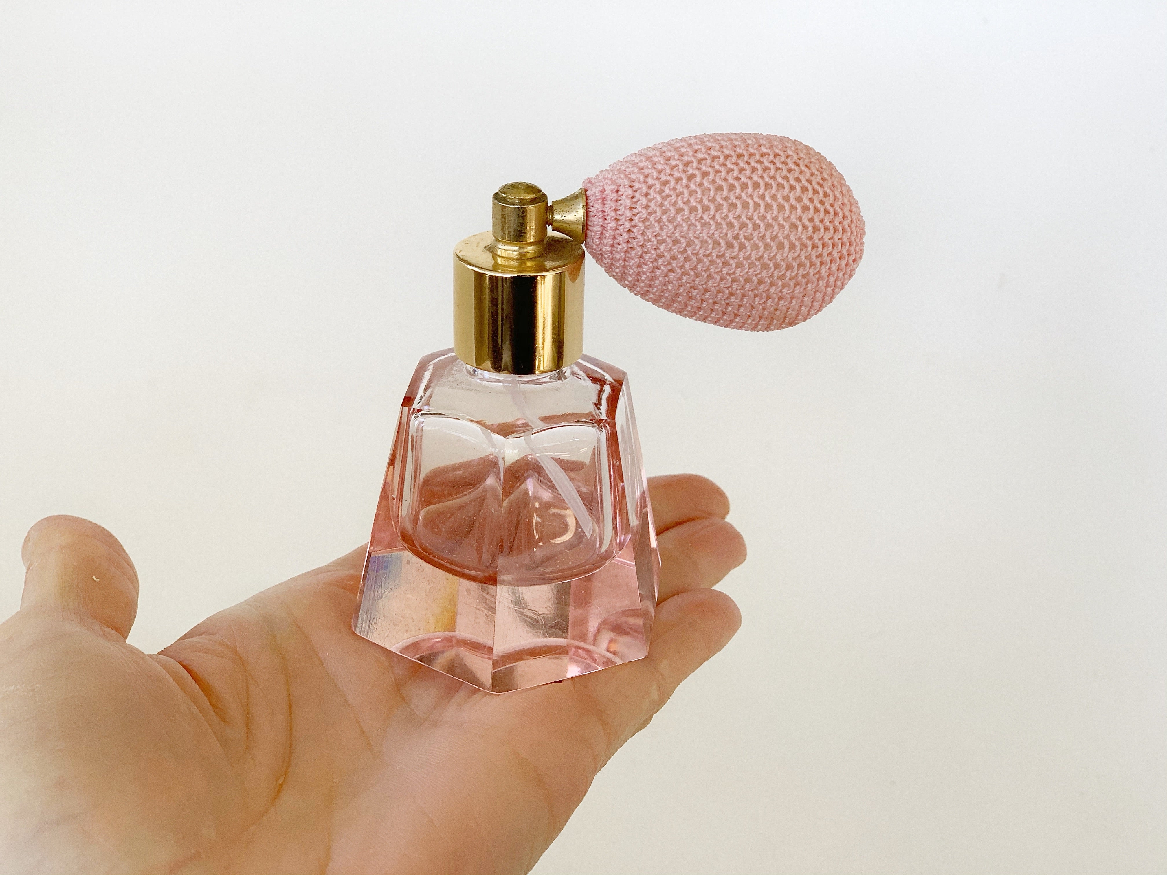 Antique Pink Perfume Bottle