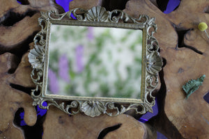 Antique Seashells Rectangle Mirror Tray