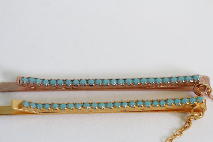 Crystals Leaf Chain Bobby Pin